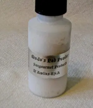 A bottle of soap is shown on the table.