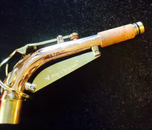 A close up of the side of a trumpet