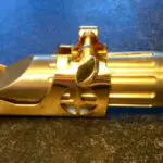 A close up of the top part of a gun